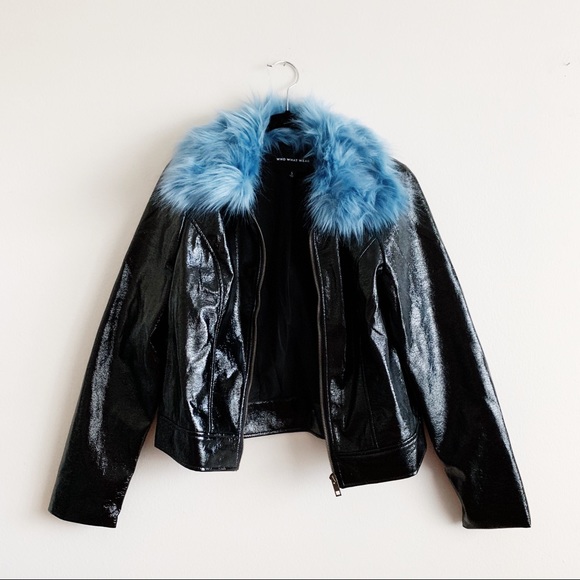 Who What Wear Jackets & Blazers - Who What Wear Faux Leather Fur Jacket